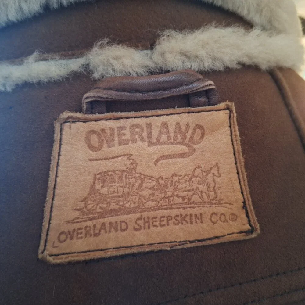 Vintage, Overland Sheepskin Bomber Jacket - Picture 8 of 11